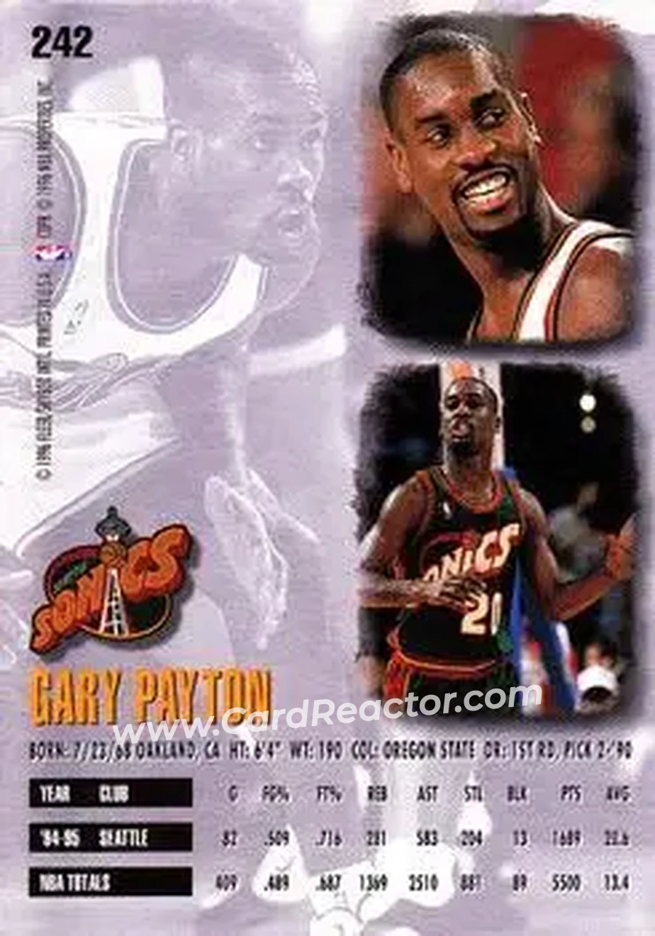 Back of Gary Payton