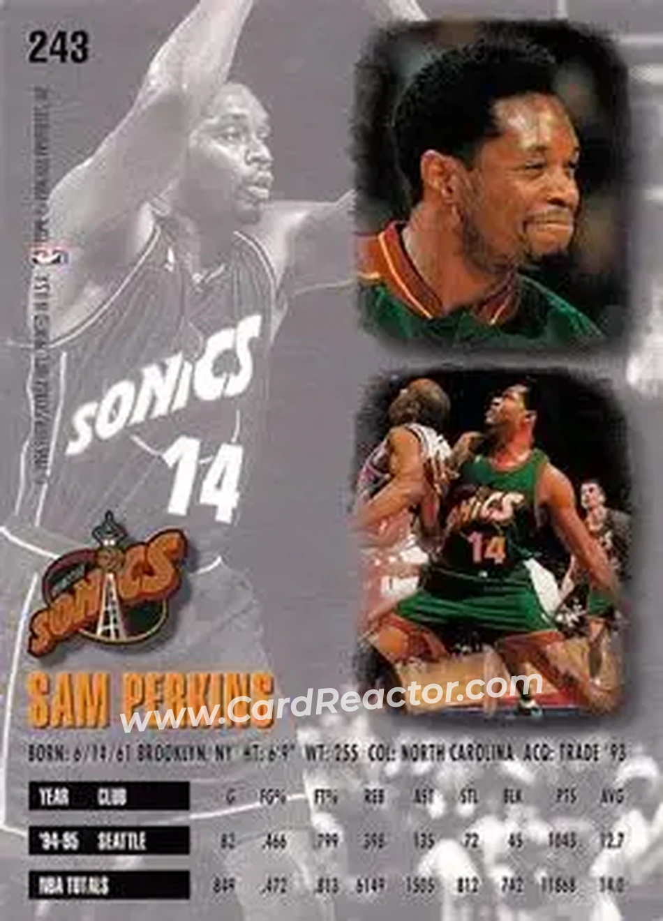 Back of Sam Perkins