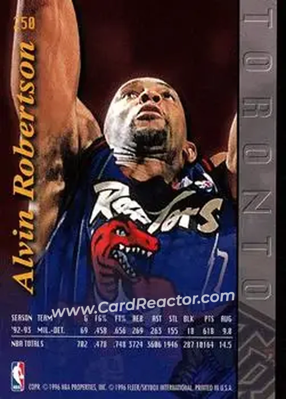 Back of Alvin Robertson
