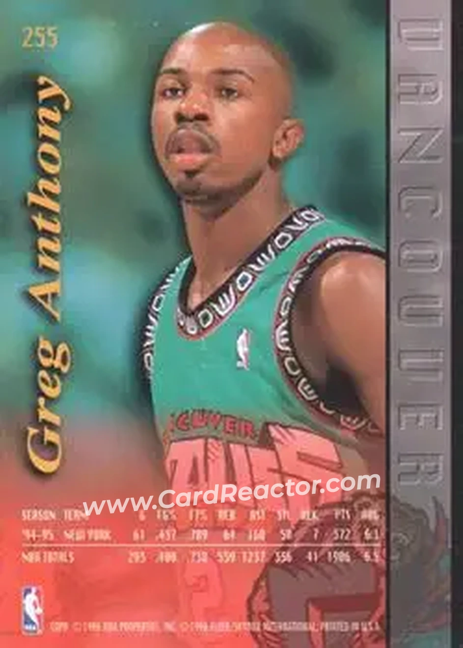 Back of Greg Anthony