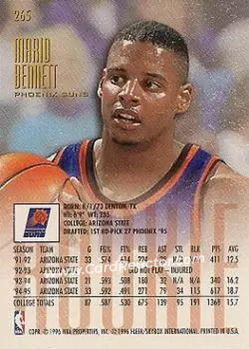 Back of Mario Bennett