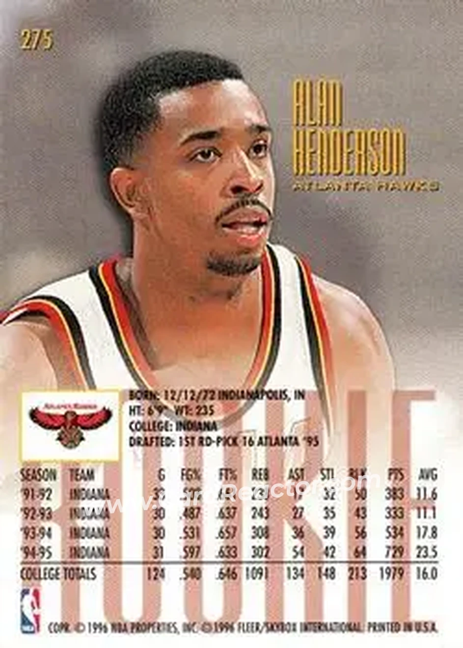 Back of Alan Henderson