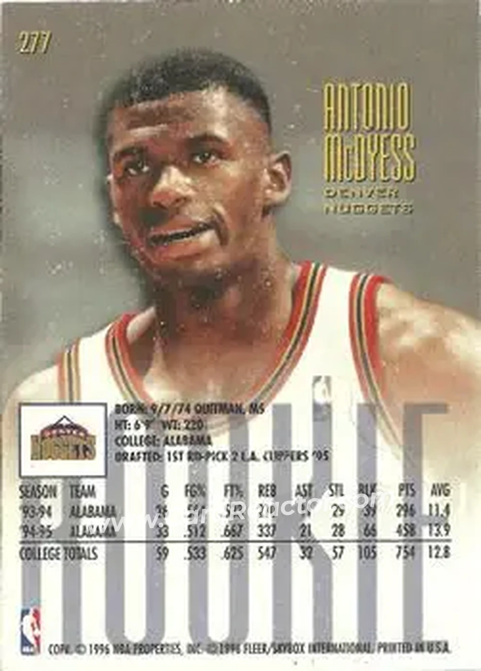 Back of Antonio McDyess