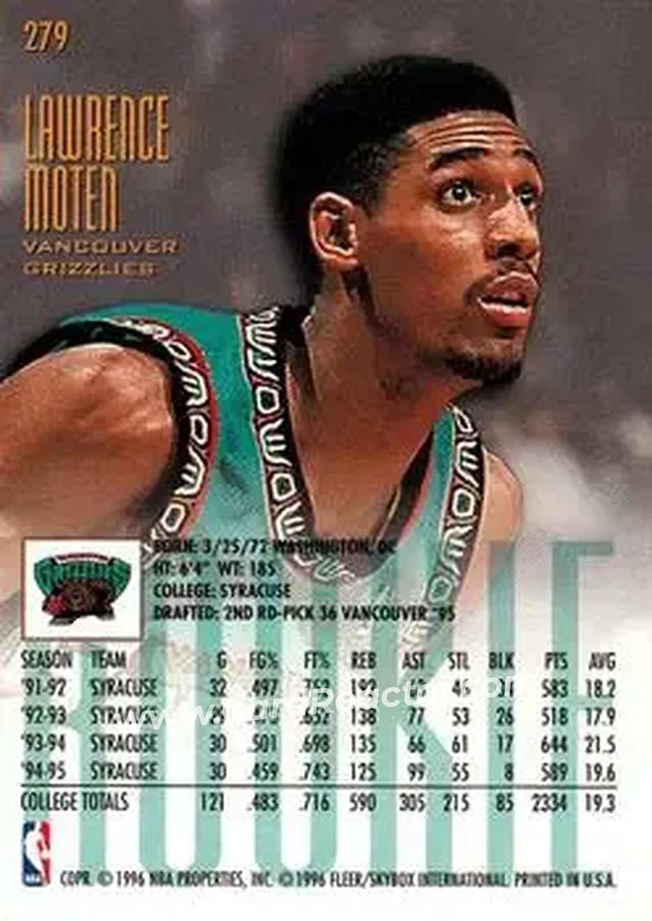 Back of Lawrence Moten