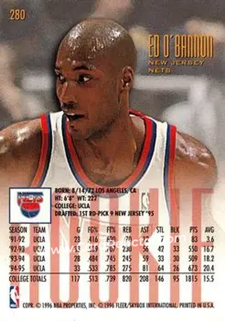 Back of Ed O'Bannon