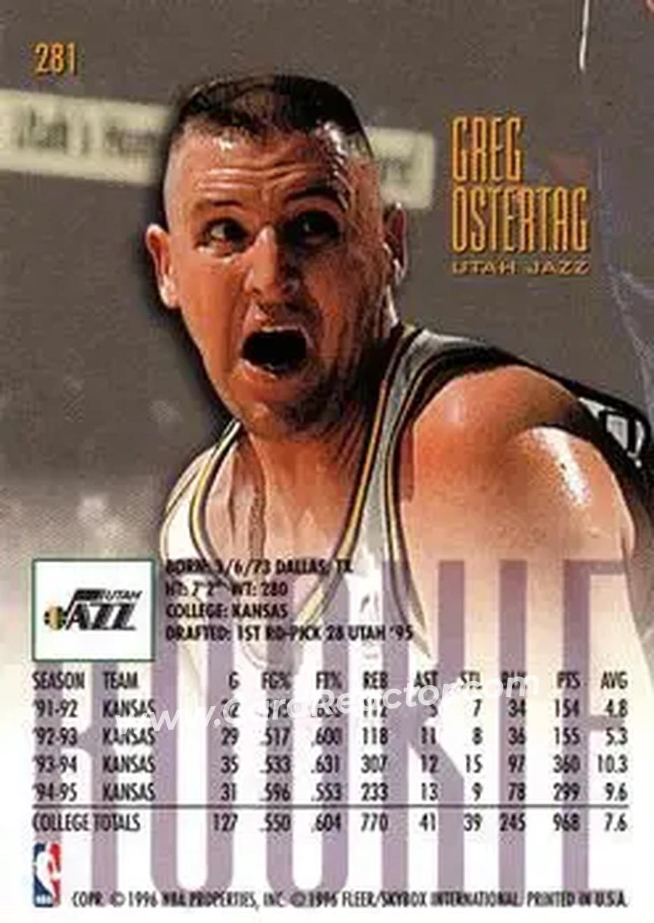 Back of Greg Ostertag