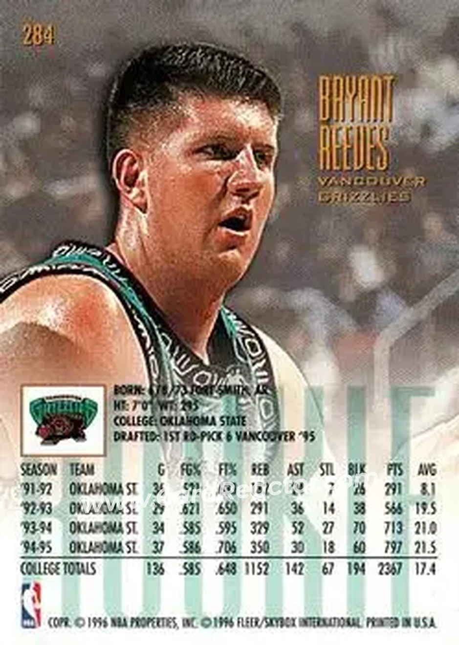Back of Bryant Reeves
