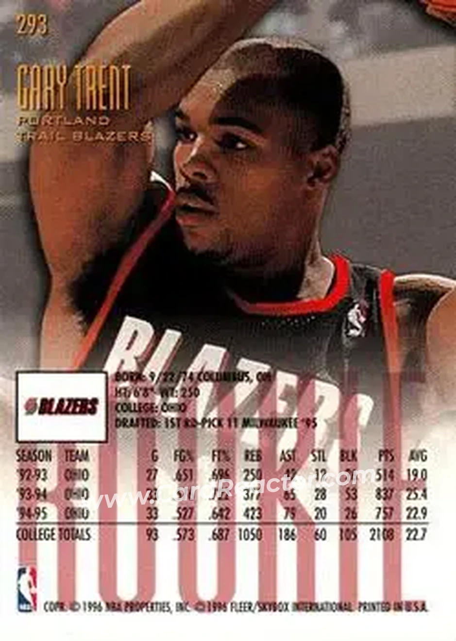 Back of Gary Trent