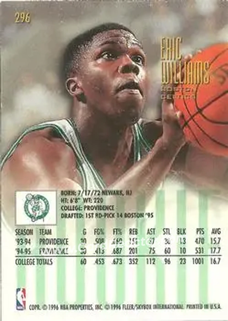Back of Eric Williams