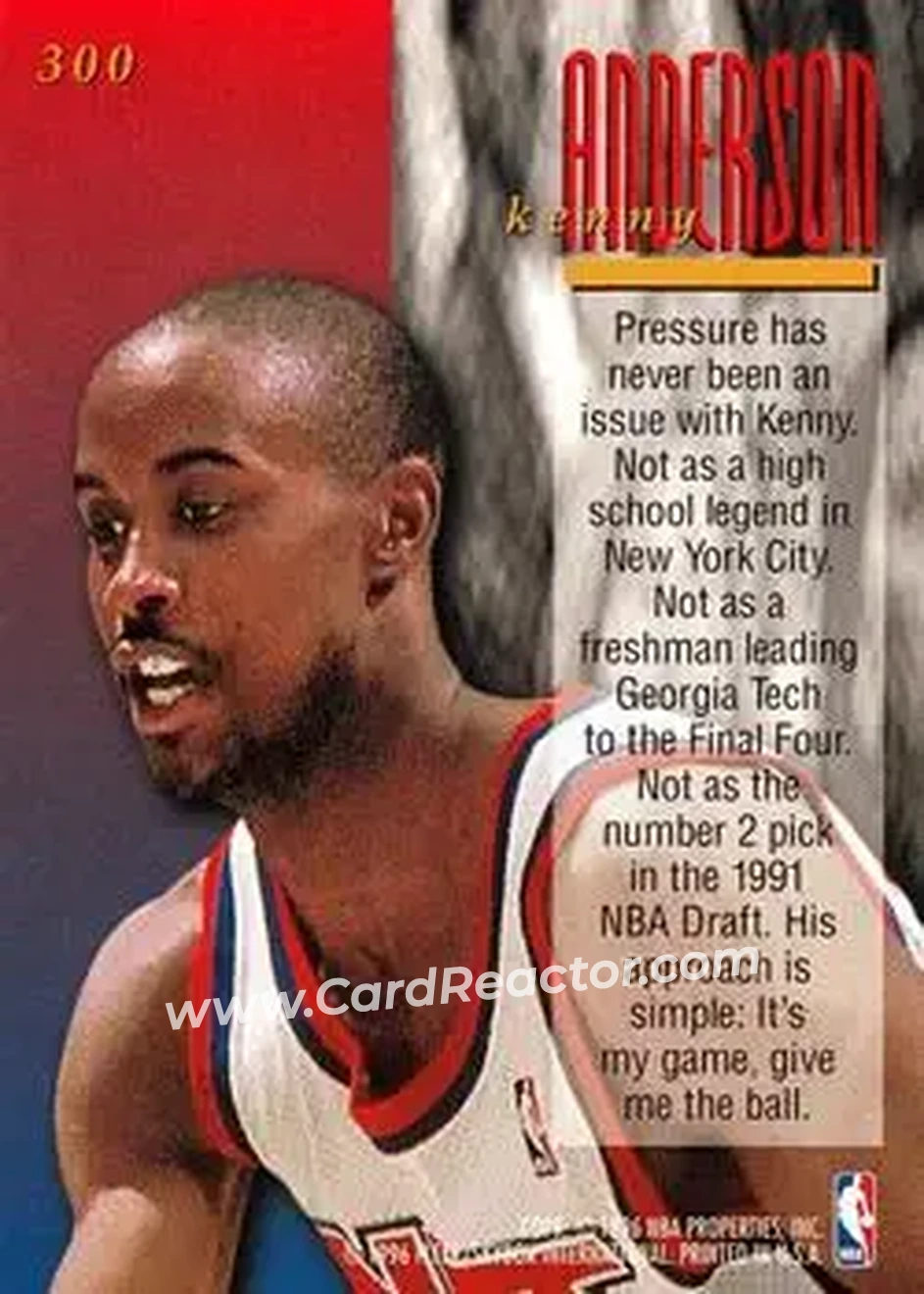 Back of Kenny Anderson