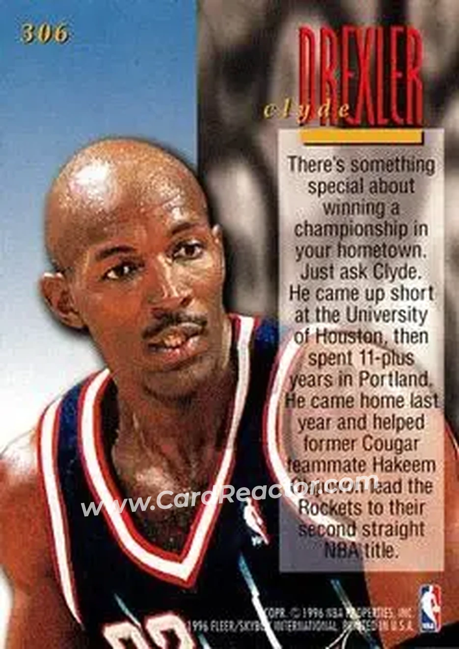 Back of Clyde Drexler