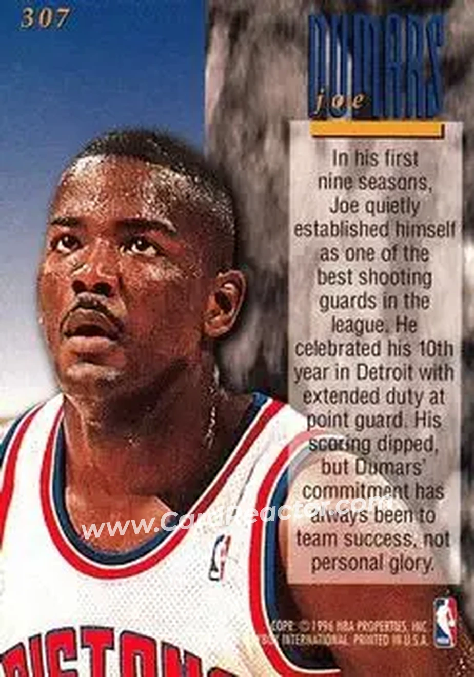 Back of Joe Dumars