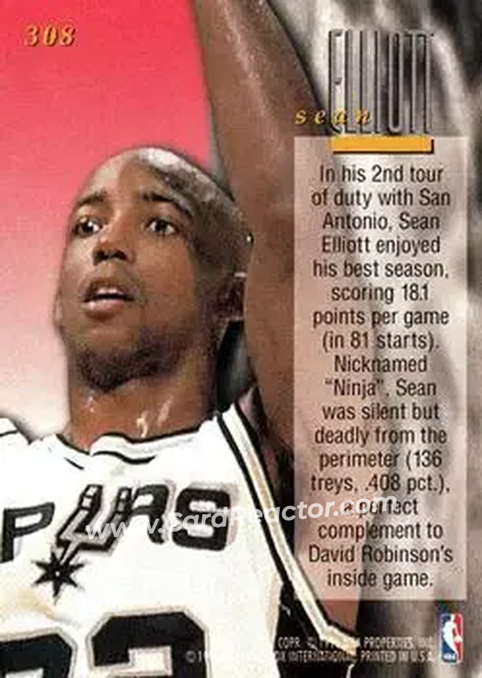 Back of Sean Elliott