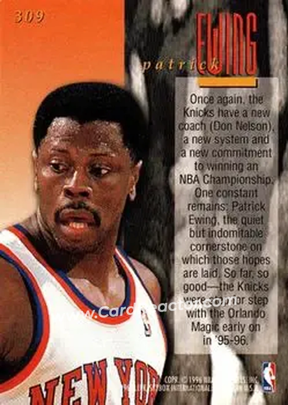 Back of Patrick Ewing