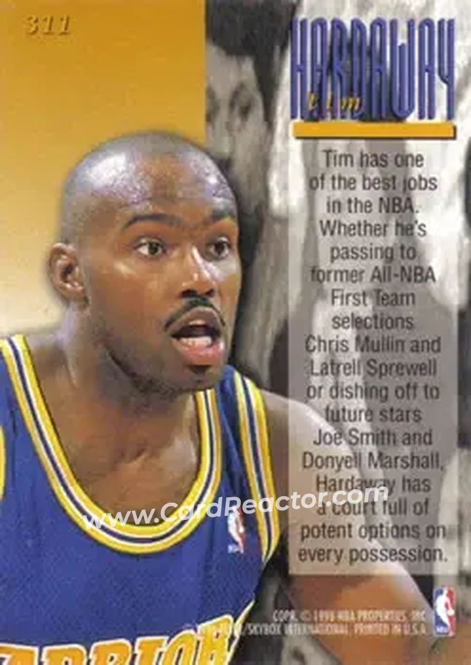 Back of Tim Hardaway