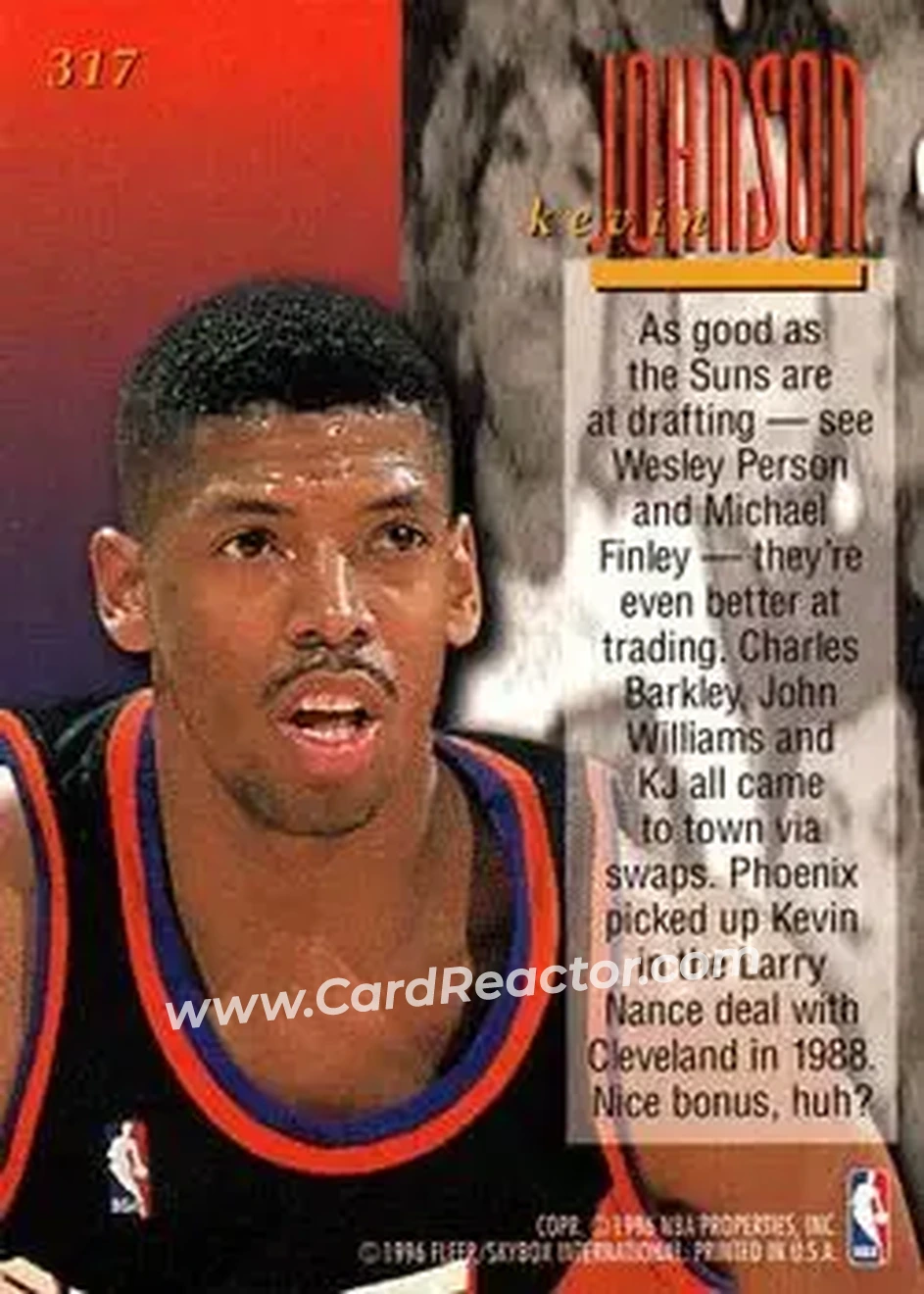 Back of Kevin Johnson