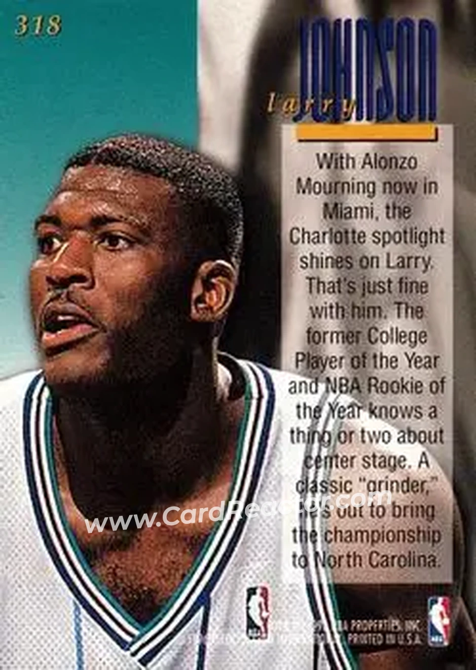 Back of Larry Johnson