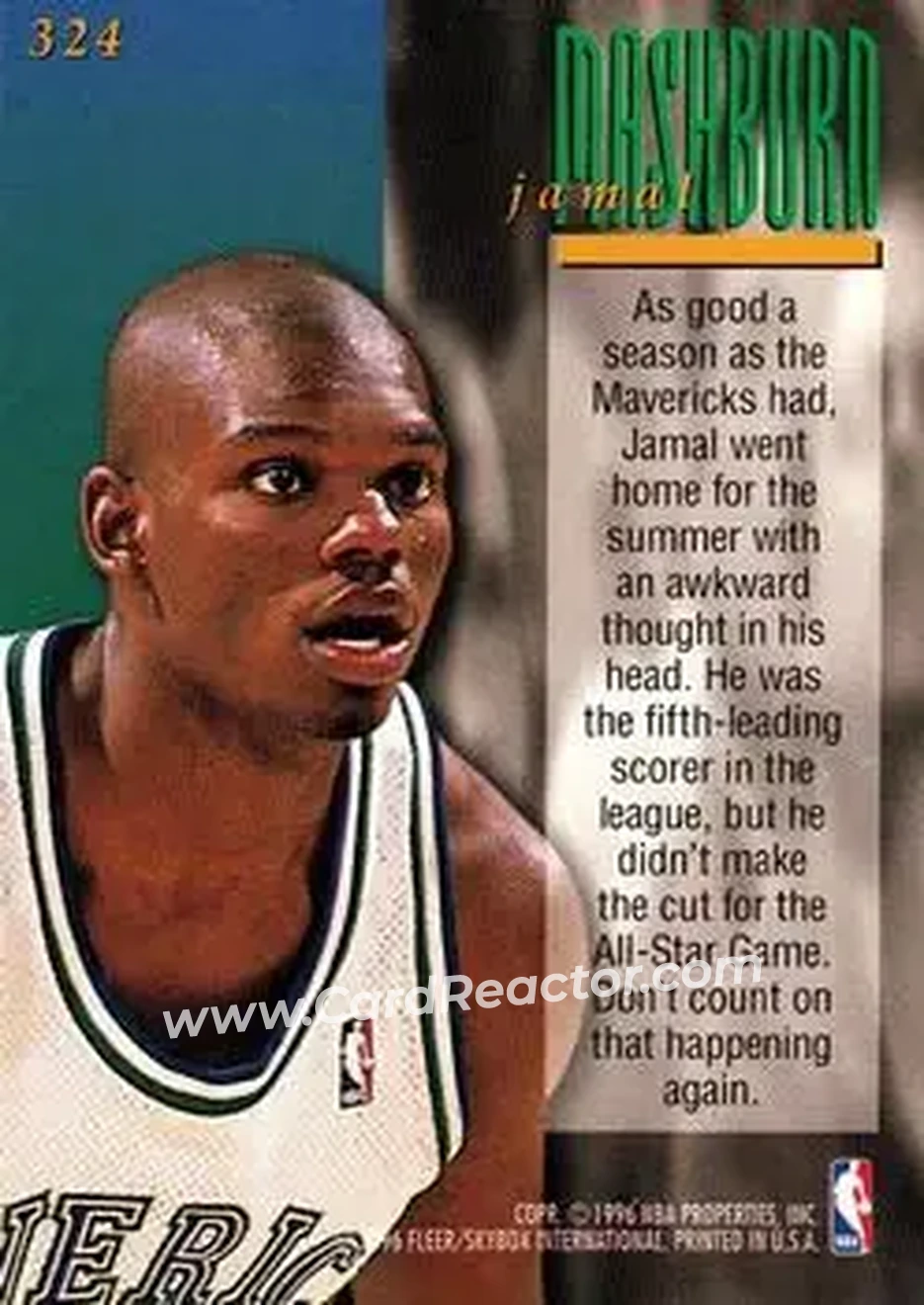 Back of Jamal Mashburn