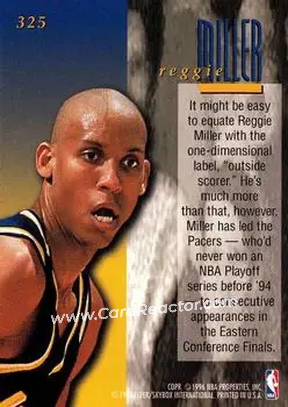 Back of Reggie Miller