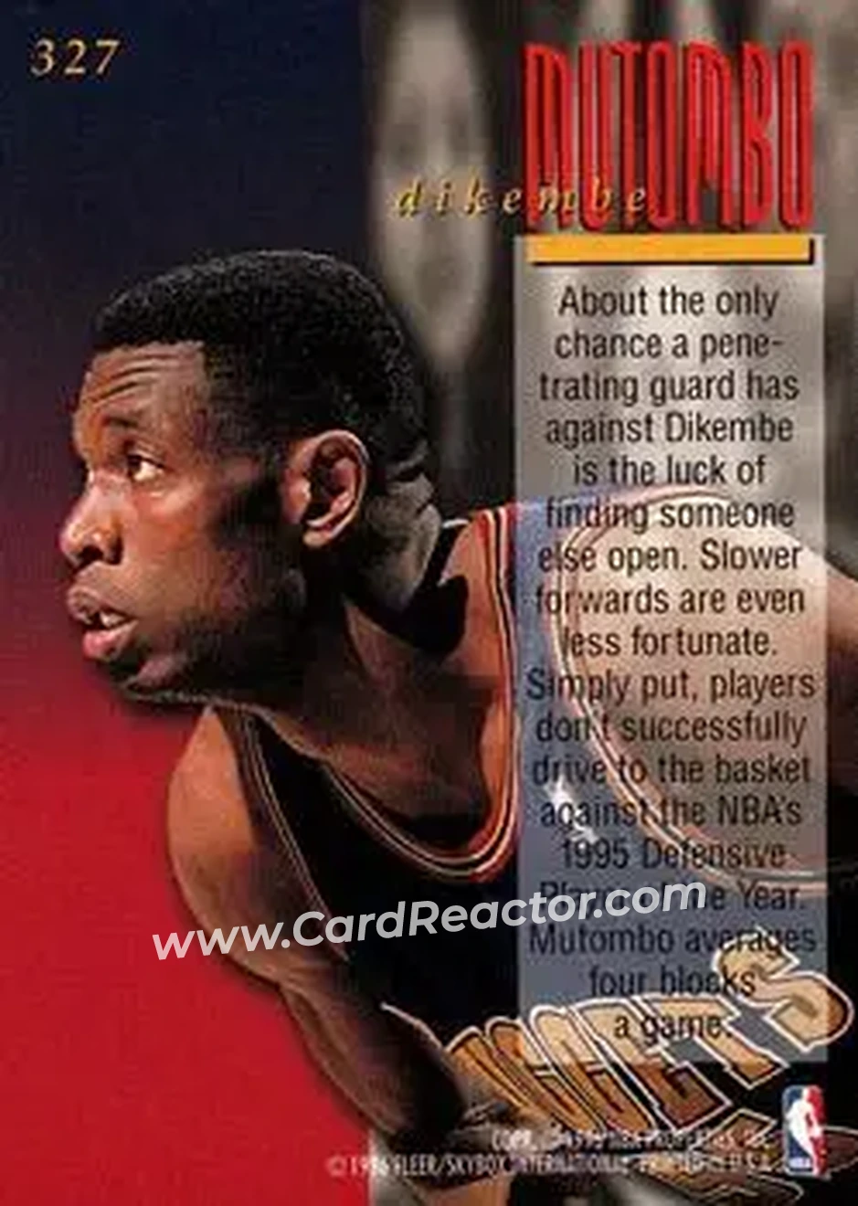 Back of Dikembe Mutombo