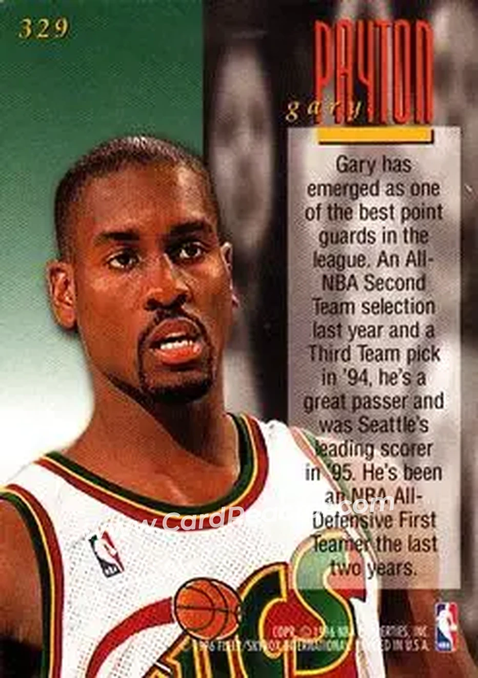 Back of Gary Payton