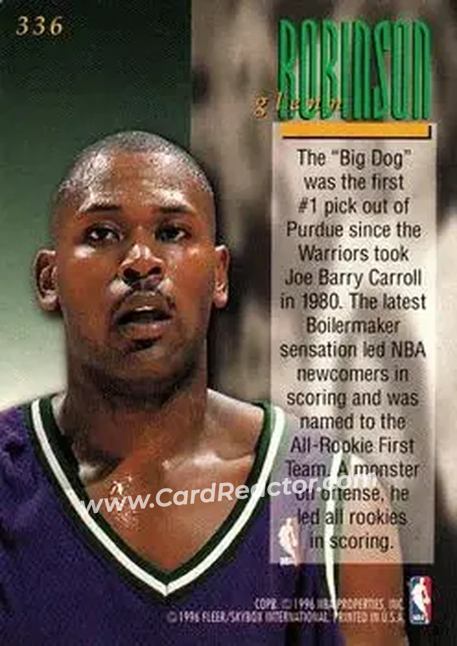 Back of Glenn Robinson