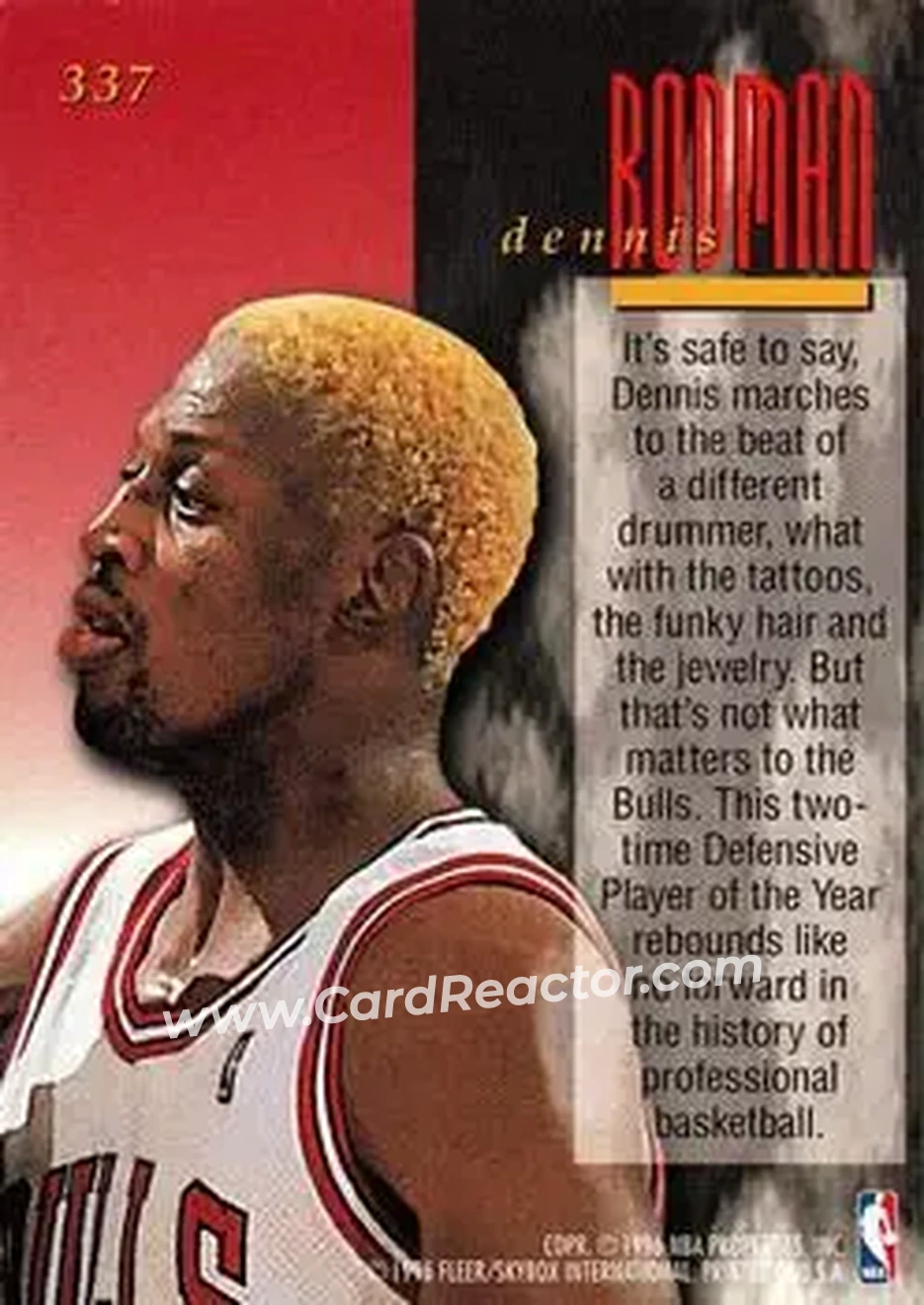 Back of Dennis Rodman