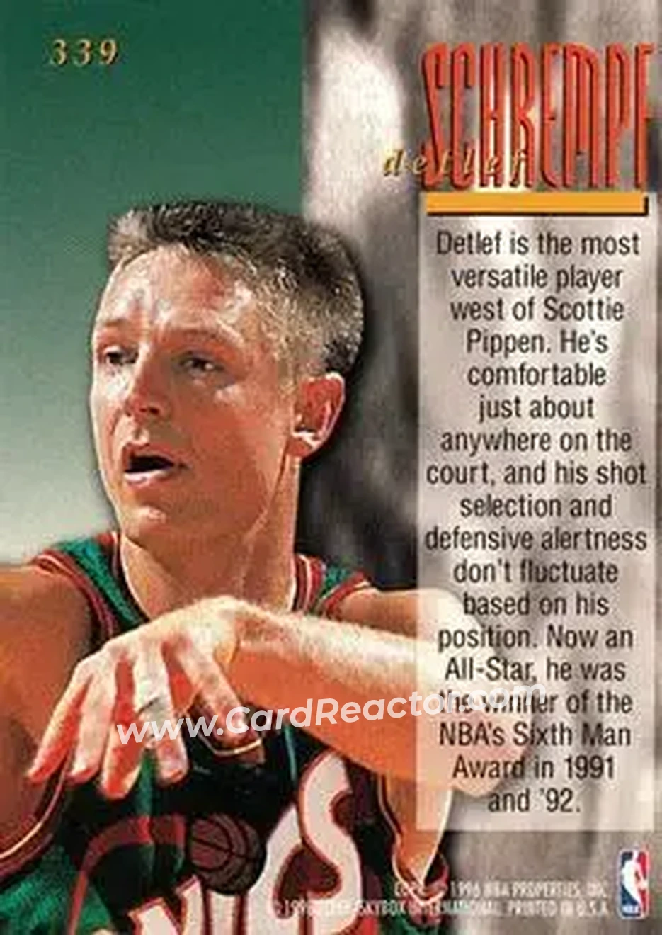 Back of Detlef Schrempf