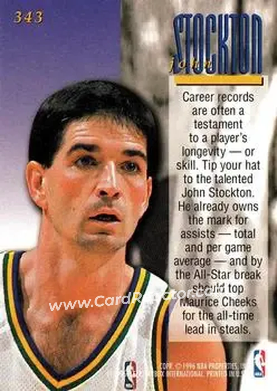 Back of John Stockton