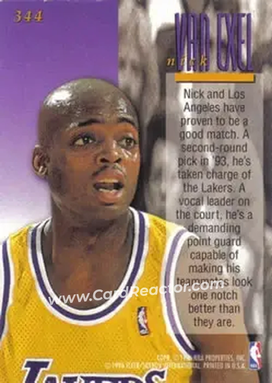 Back of Nick Van Exel