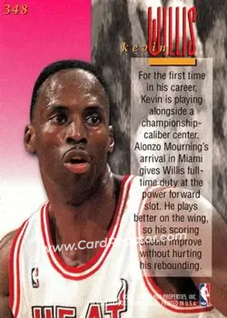 Back of Kevin Willis