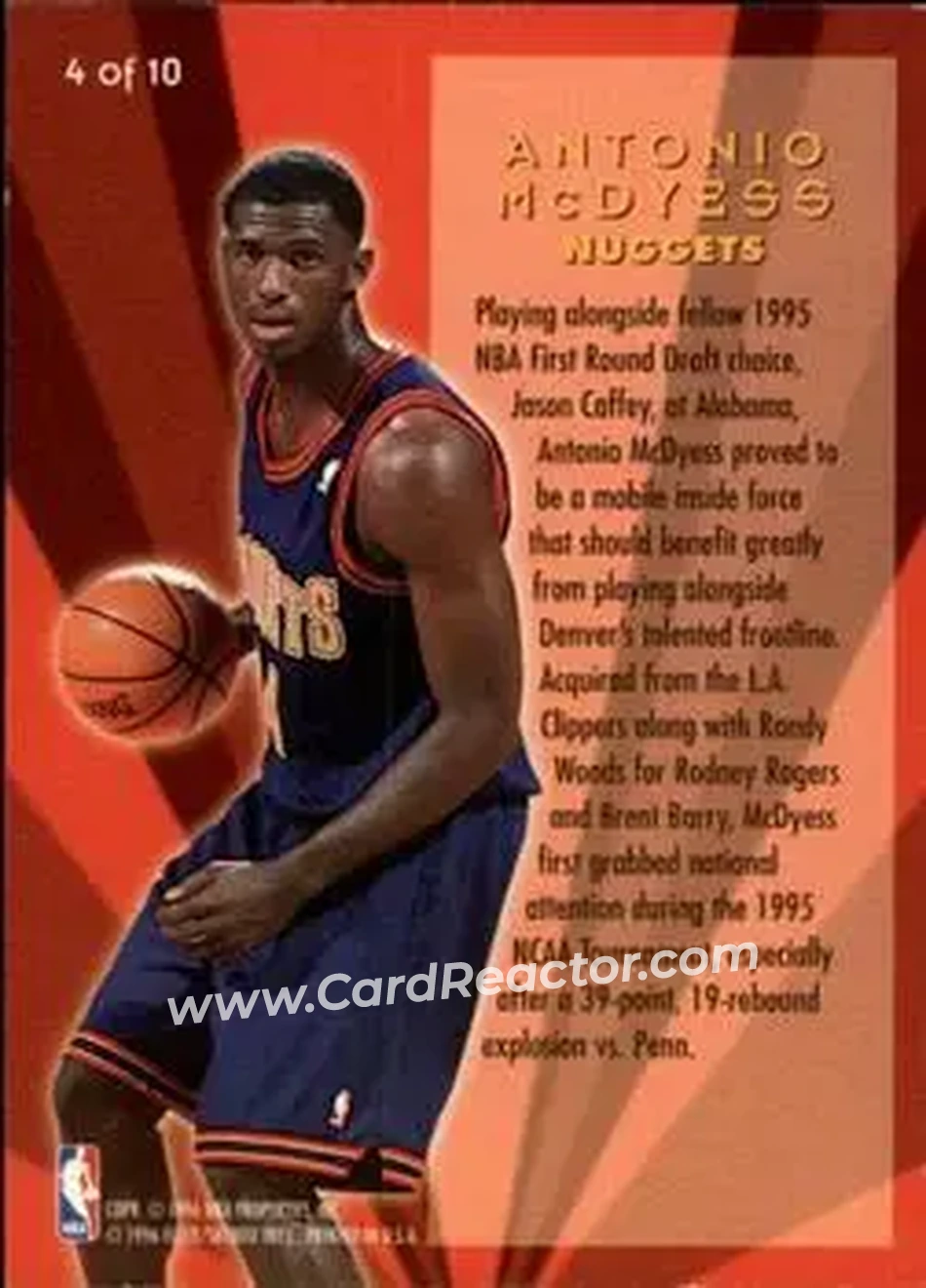 Back of Antonio McDyess