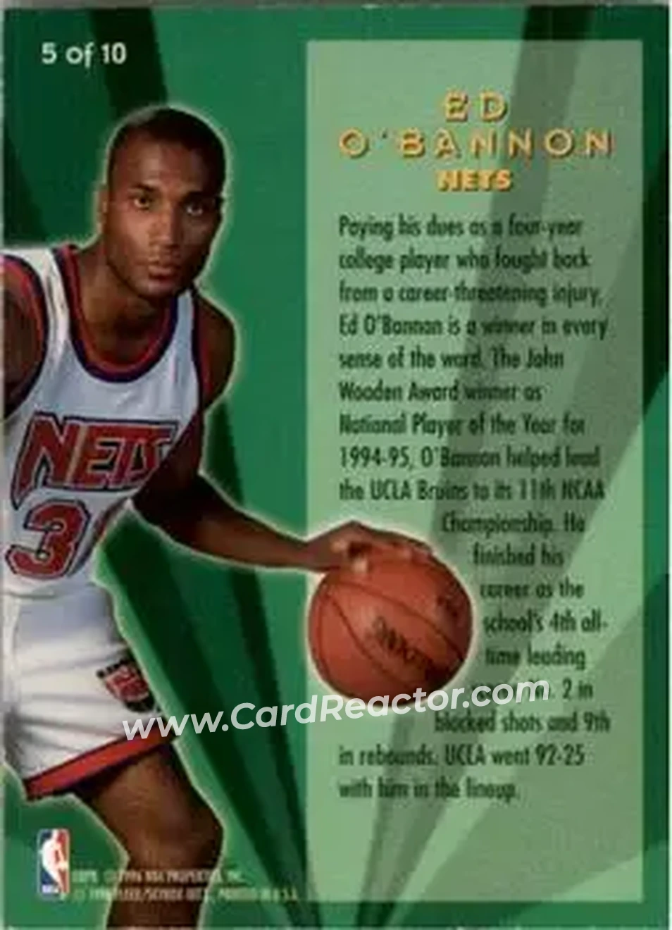Back of Ed O'Bannon
