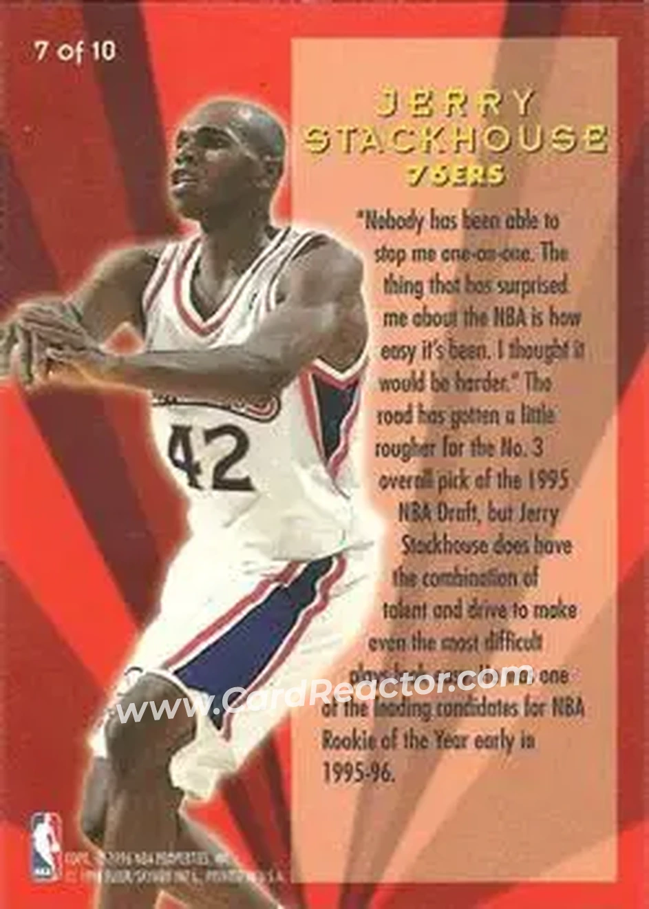 Back of Jerry Stackhouse