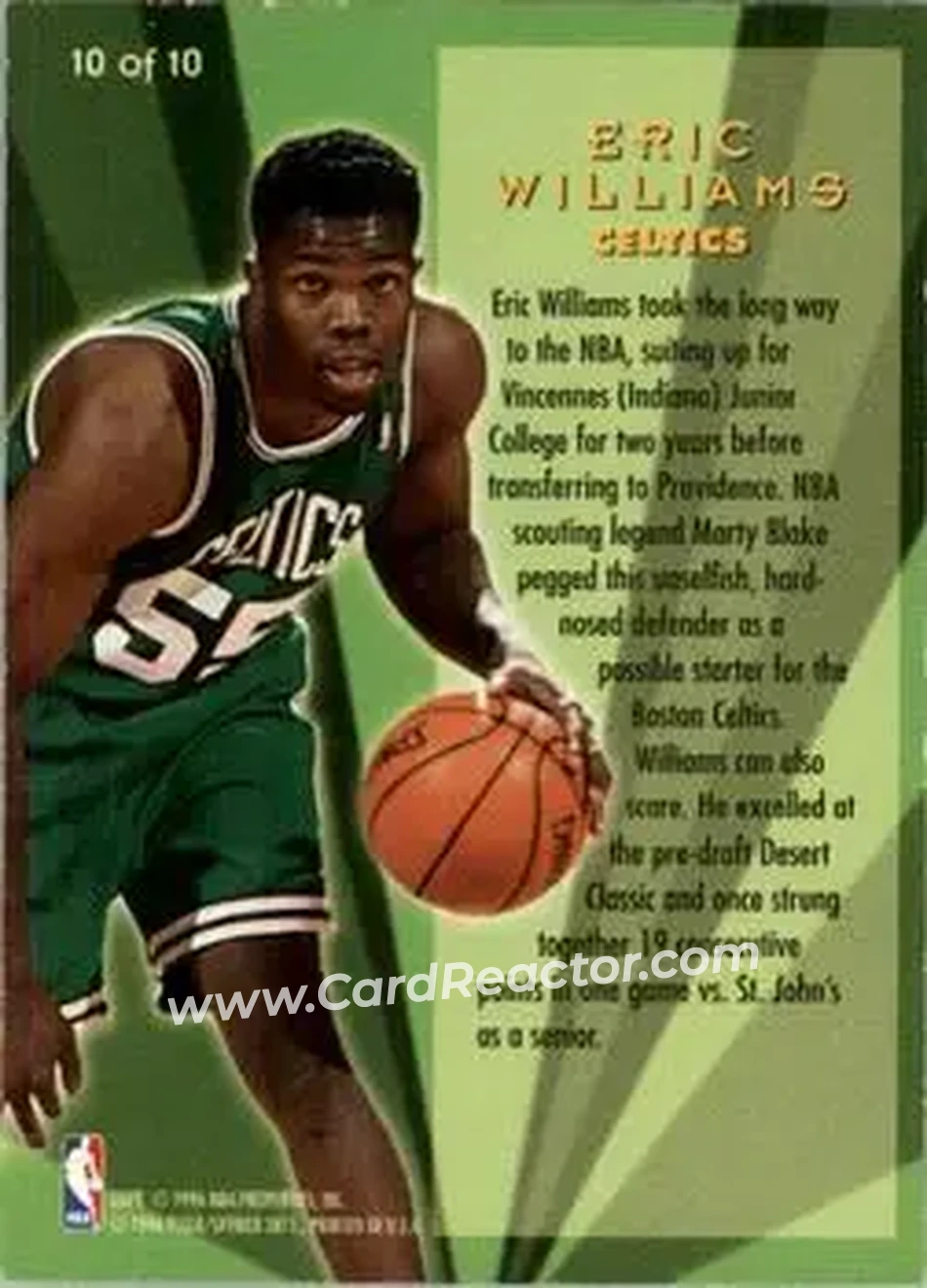 Back of Eric Williams