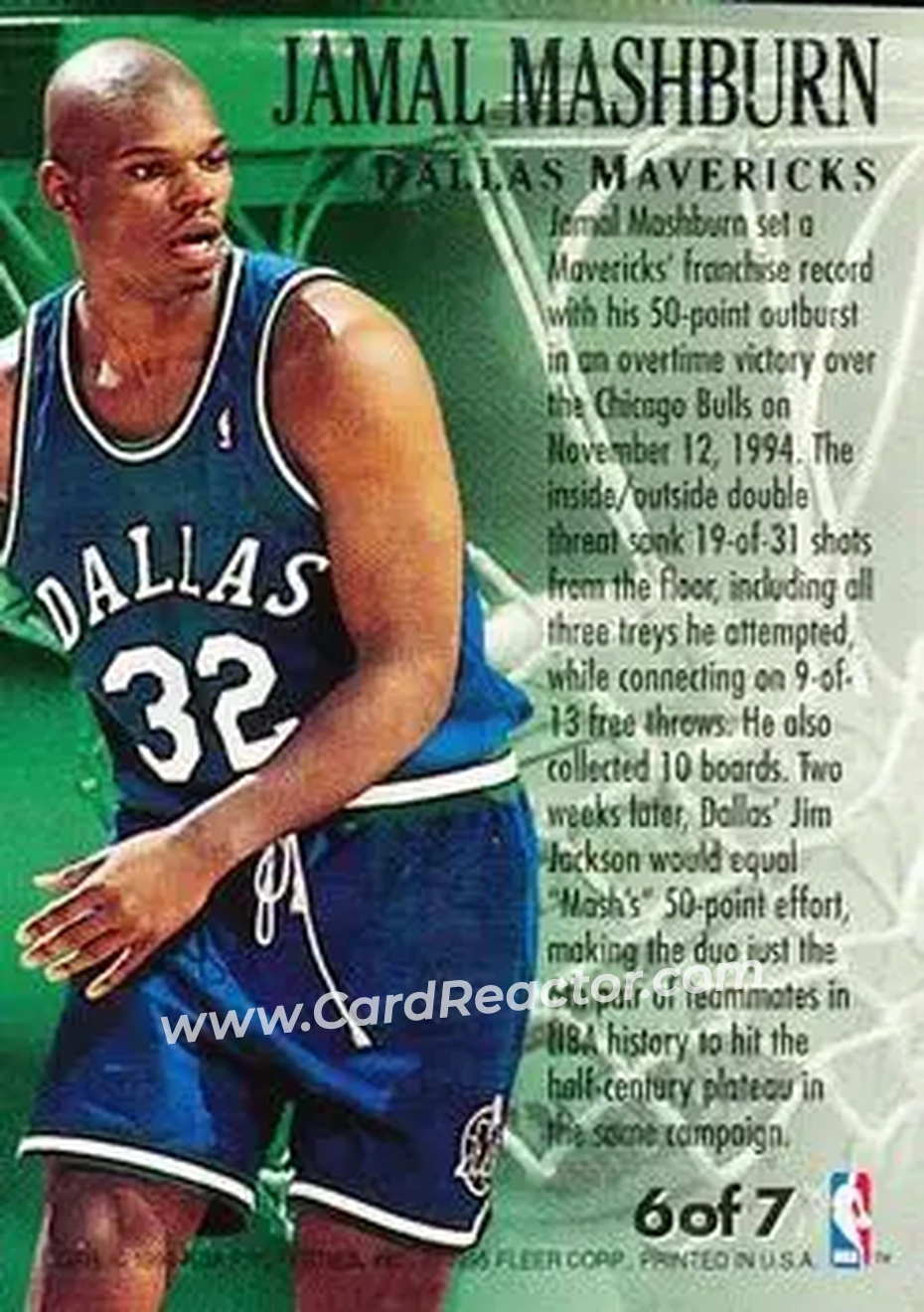 Back of Jamal Mashburn