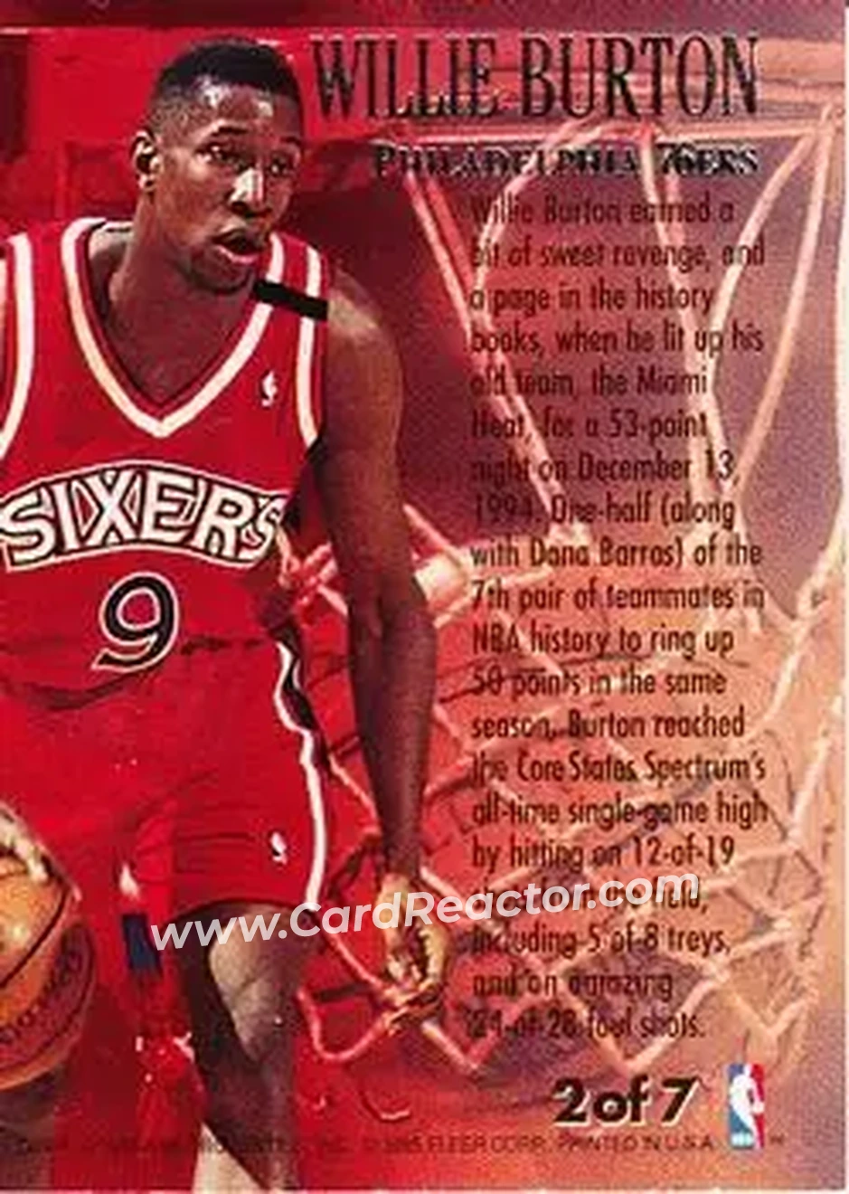Back of Willie Burton