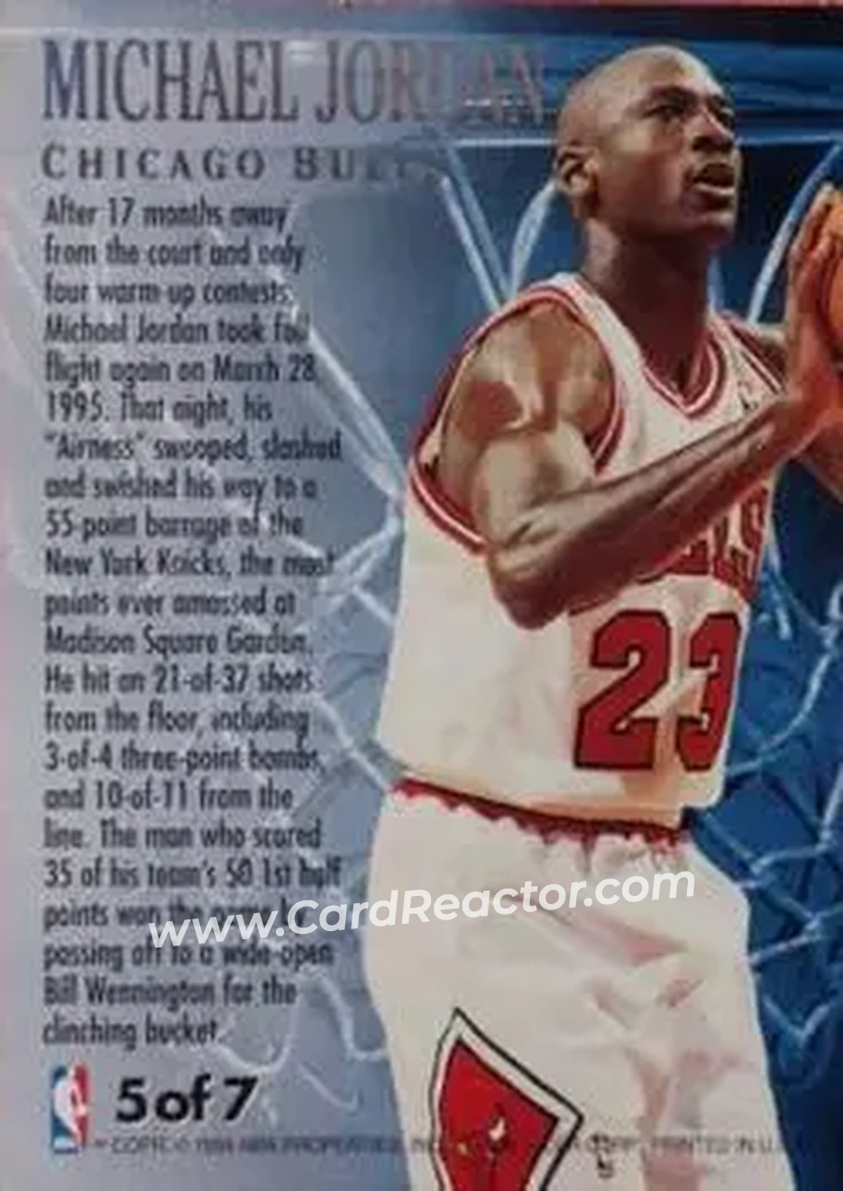 Back of Michael Jordan