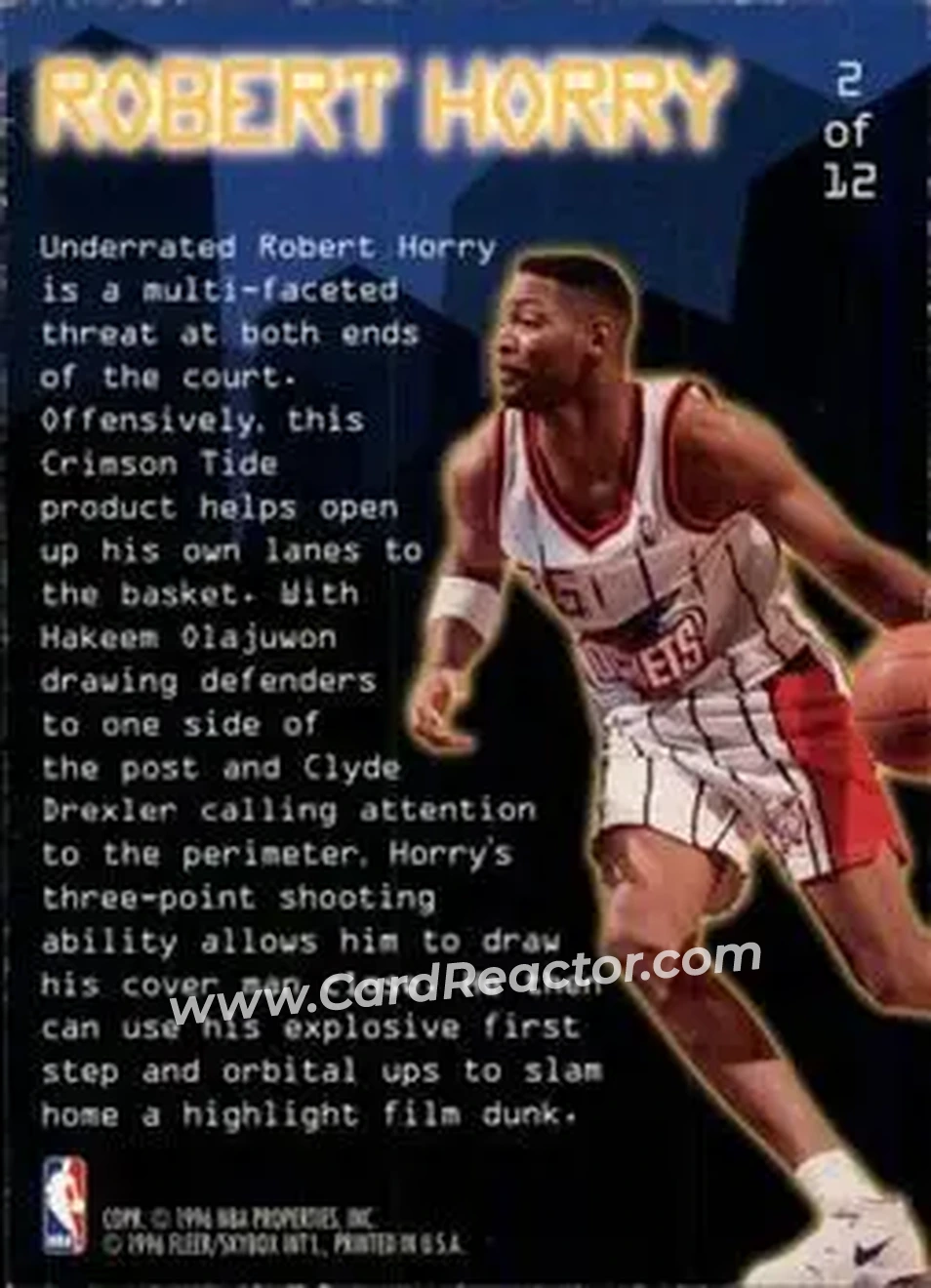 Back of Robert Horry