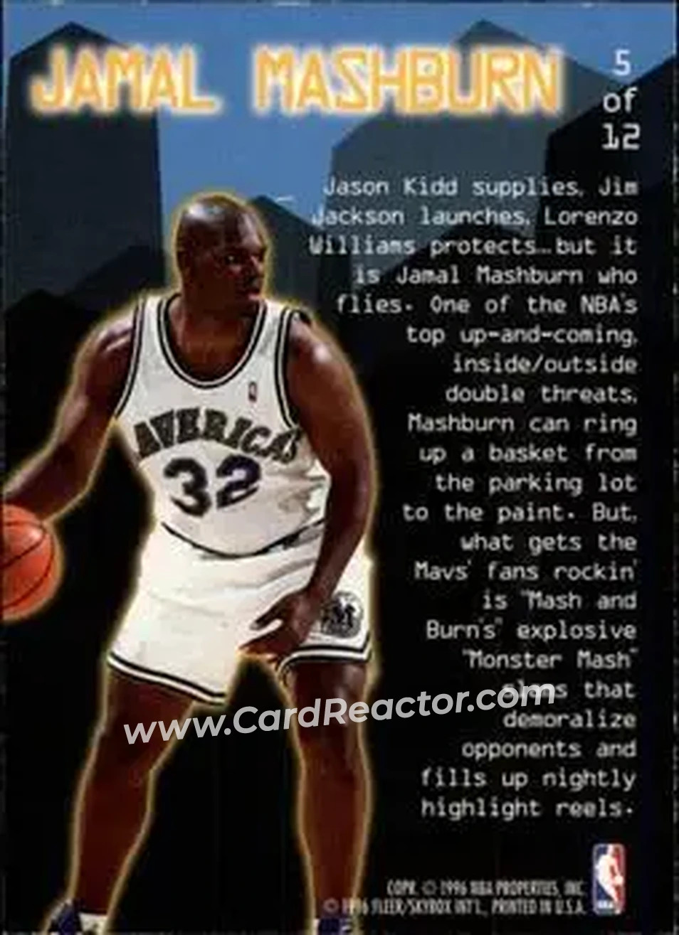 Back of Jamal Mashburn
