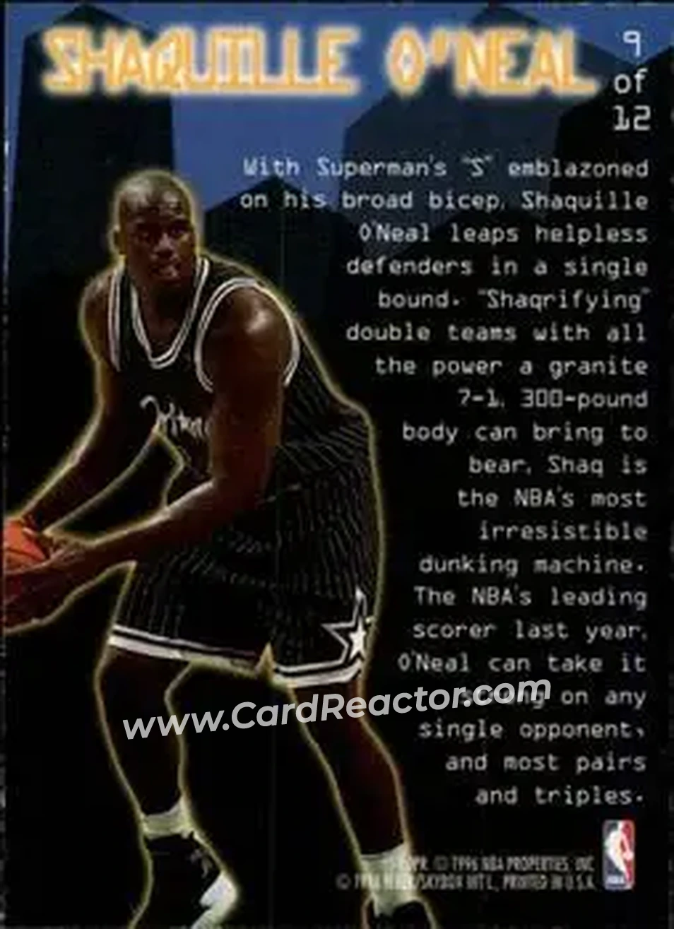 Back of Shaquille O'Neal