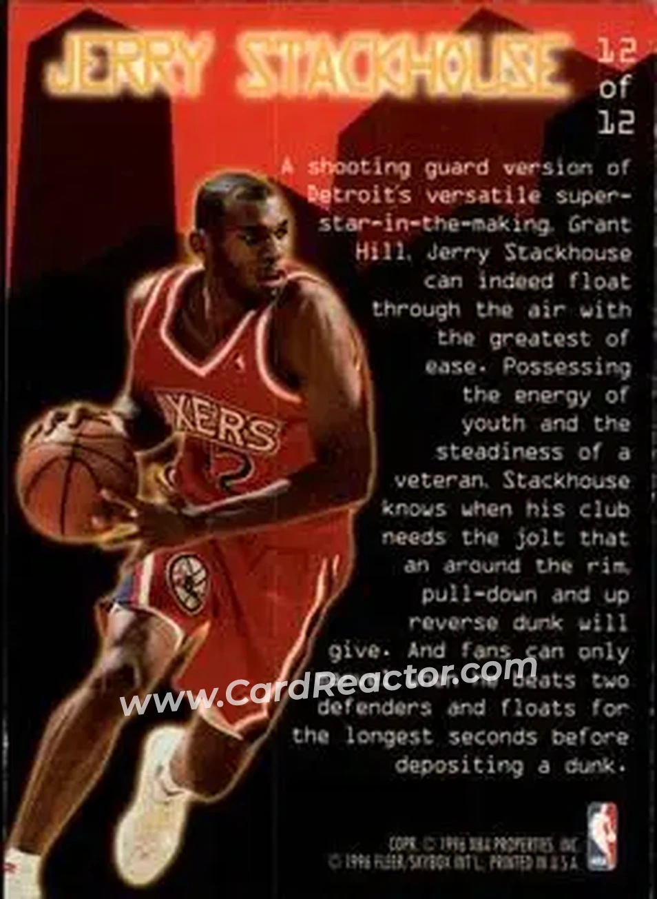 Back of Jerry Stackhouse