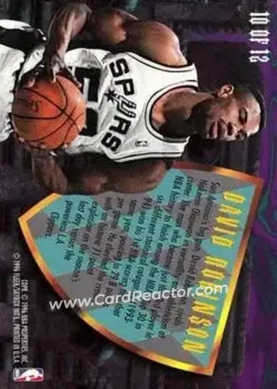 Back of David Robinson