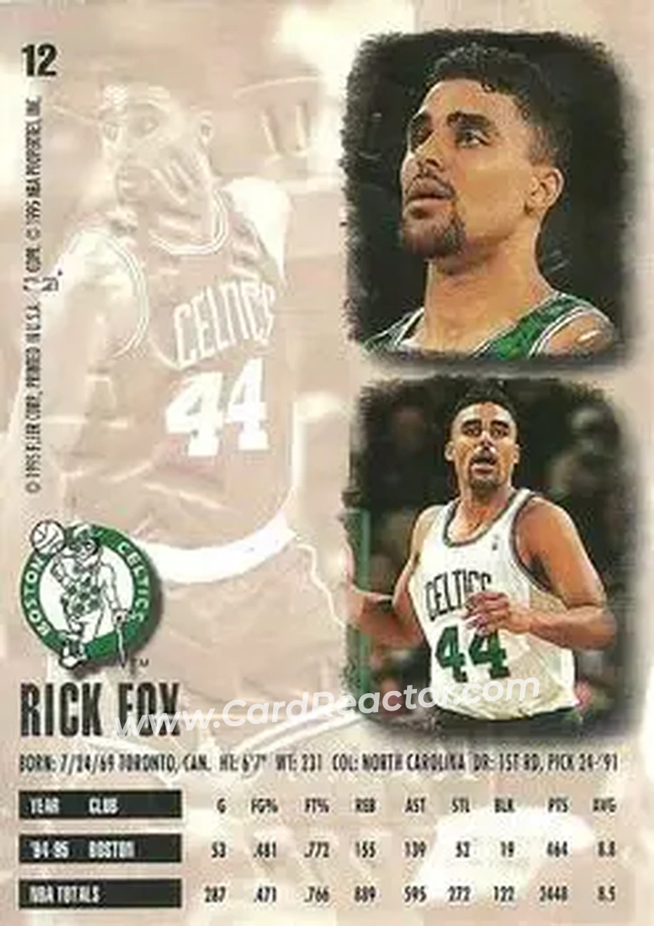 Back of Rick Fox