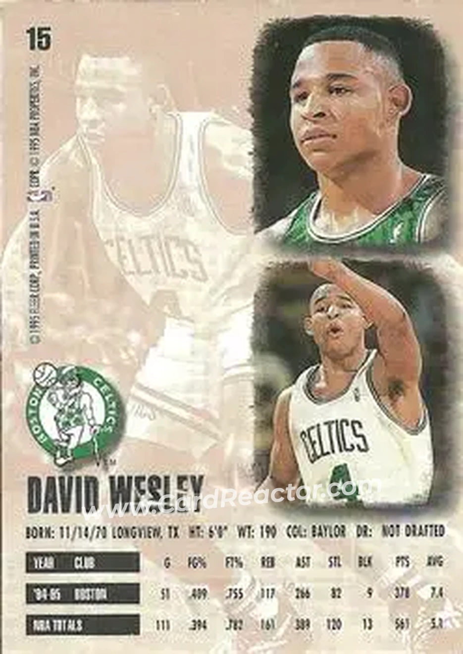 Back of David Wesley