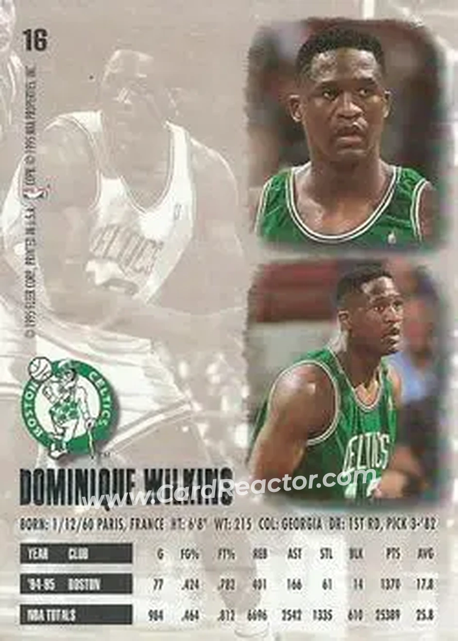 Back of Dominique Wilkins