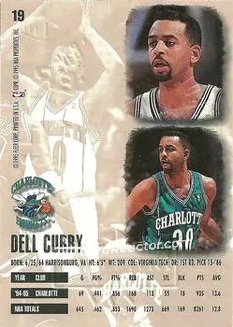 Back of Dell Curry