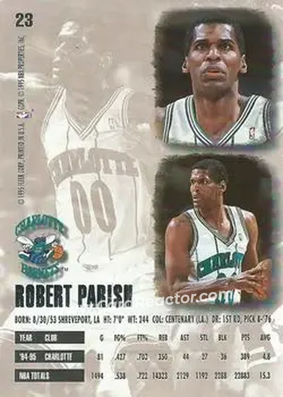 Back of Robert Parish