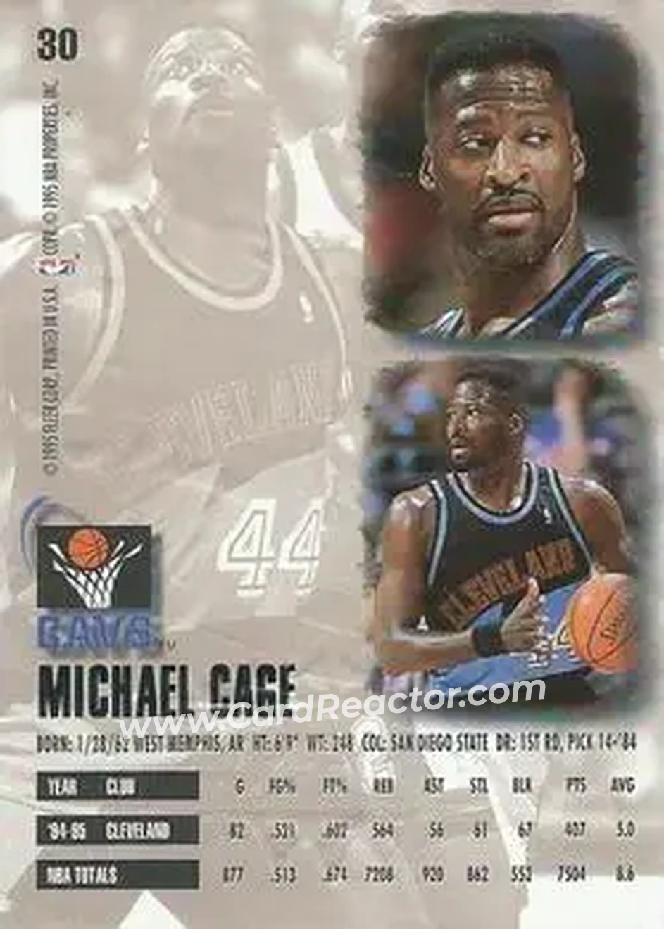 Back of Michael Cage