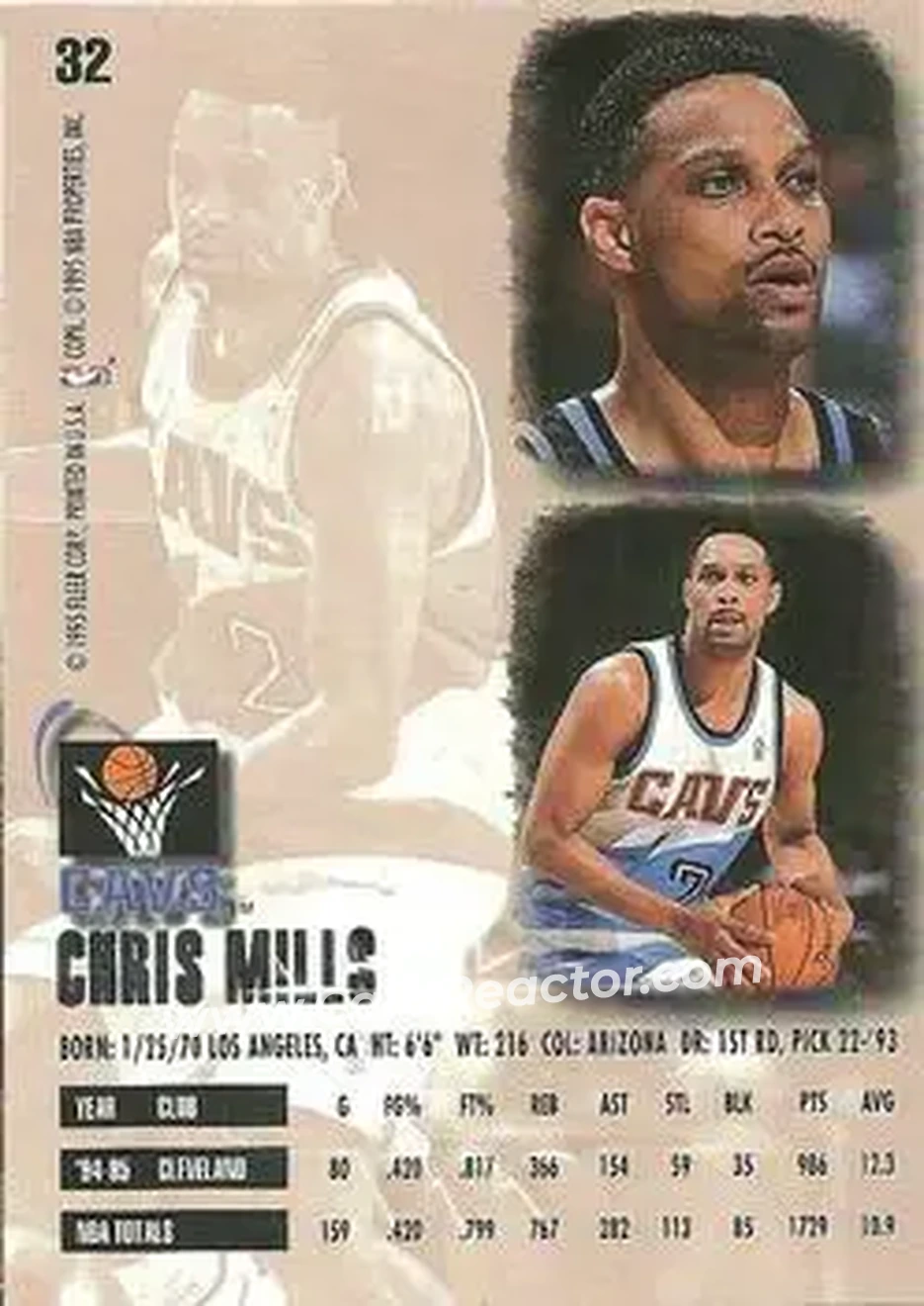 Back of Chris Mills